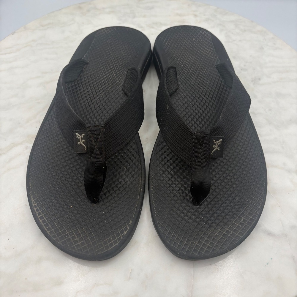 Chaco Flip Flops Womens 9 Black Solid Thong Sandals Toe Post Gorpcore Outdoor